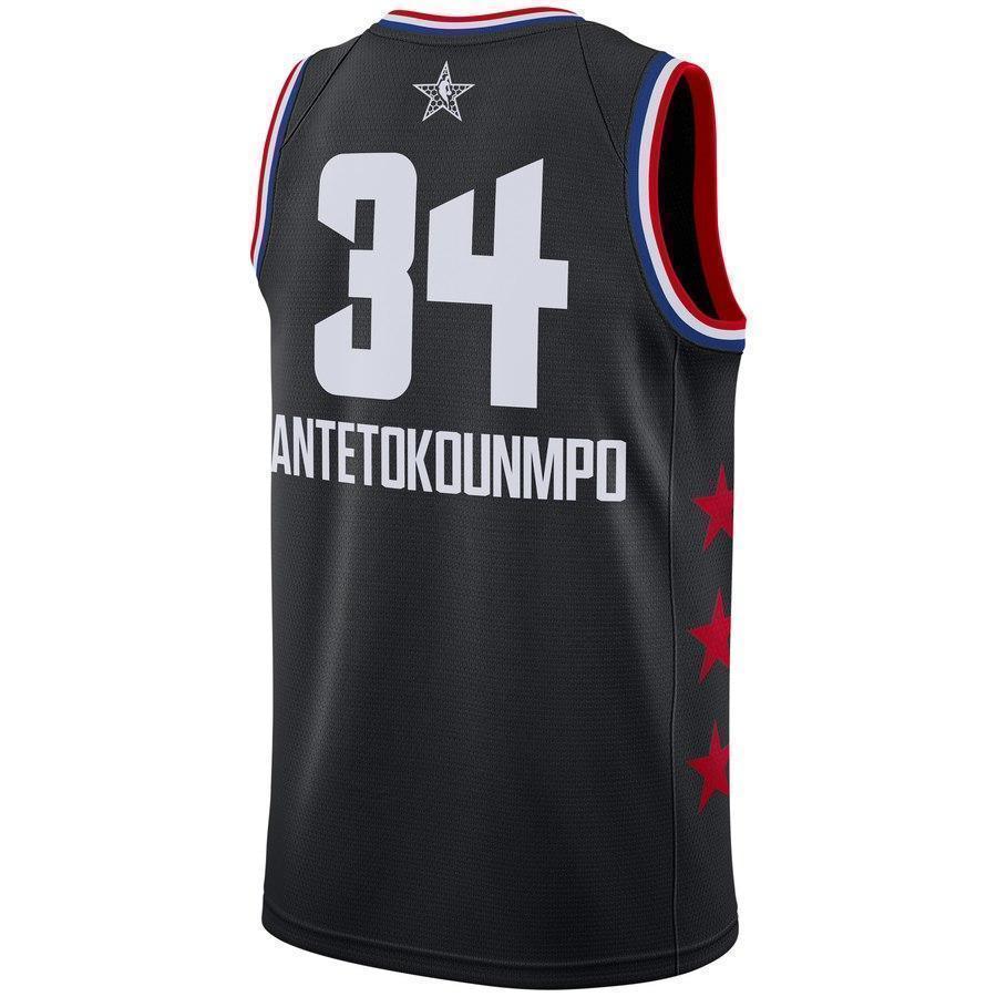 Giannis Antetokounmpo Milwaukee Bucks Jordan Brand 2019 NBA All-Star Game Finished Swingman Jersey – Black