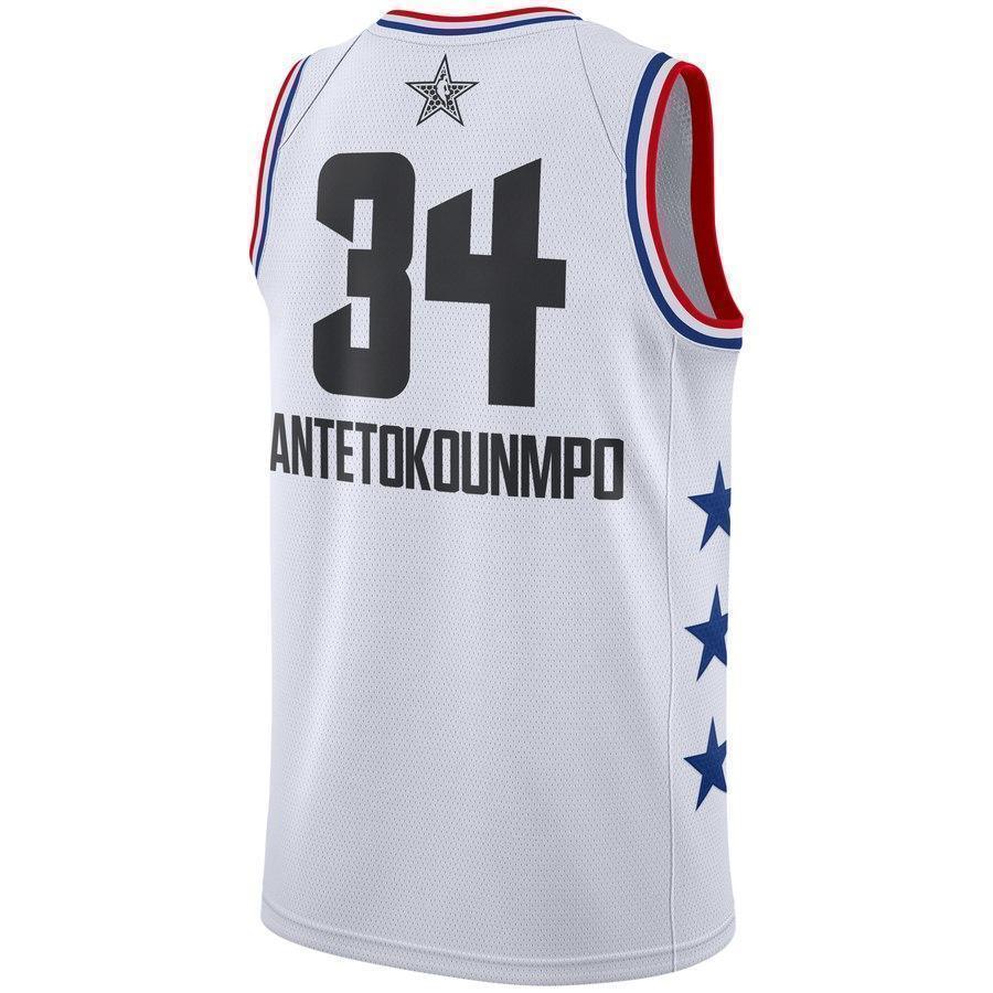 Giannis Antetokounmpo Milwaukee Bucks Jordan Brand 2019 NBA All-Star Game Finished Swingman Jersey – White