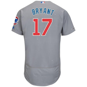 Kris Bryant Chicago Cubs Majestic Road Flex Base Collection Player Jersey - Gray/Royal