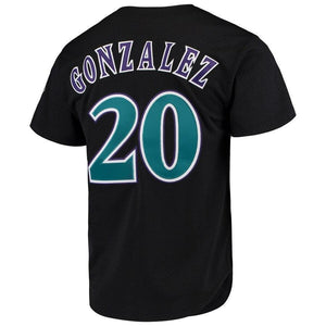 Luis Gonzalez Arizona Diamondbacks Mitchell & Ness Cooperstown Collection Mesh Batting Practice Button-Up Jersey – Black