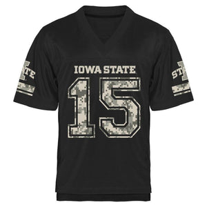 Iowa State Cyclones Desert Camo Football Jersey - Black
