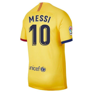 Lionel Messi Barcelona 2019/20 Away Stadium Player Jersey – Yellow