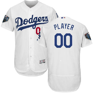 Los Angeles Dodgers  Flex Base Custom Jersey – White