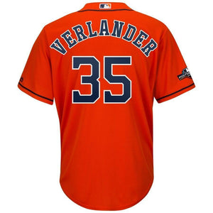 Justin Verlander Houston Astros Majestic 2019 Postseason Official Cool Base Player Jersey - Orange