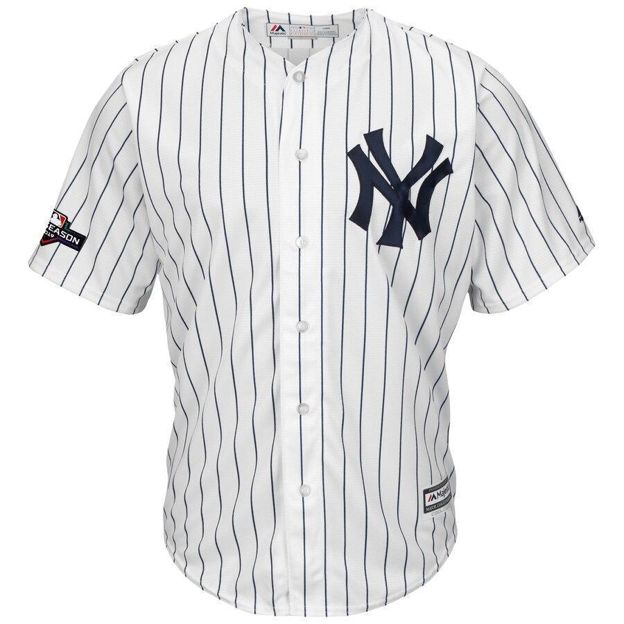DJ LeMahieu New York Yankees Majestic 2019 Postseason Official Cool Base Player Jersey - White/Navy