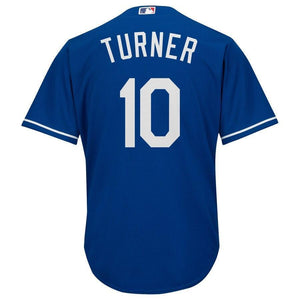 Justin Turner Los Angeles Dodgers Majestic Official Cool Base Player Jersey - White/Royal
