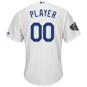Los Angeles Dodgers Majestic 2018 World Series Cool Base Custom Jersey – White