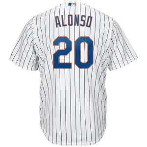 Pete Alonso New York Mets Majestic Home Official Cool Base Player Jersey - White/Royal