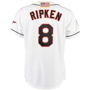 Cal Ripken Baltimore Orioles Mitchell & Ness Home Jersey - White