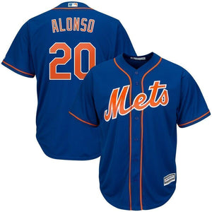 Pete Alonso New York Mets Majestic Home Official Cool Base Player Jersey - White/Royal