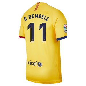 Ousmane Dembélé Barcelona 2019/20 Away Stadium Player Jersey – Yellow