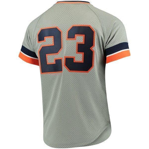 Kirk Gibson Detroit Tigers Mitchell & Ness Fashion Cooperstown Collection Mesh Batting Practice Jersey - Gray