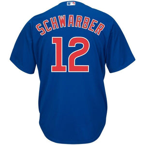 Kyle Schwarber Chicago Cubs Majestic Official Cool Base Player Jersey - White/Royal