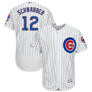 Kyle Schwarber Chicago Cubs Majestic Home Flex Base Collection Player Jersey - White/Royal