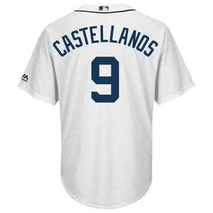 Nick Castellanos Detroit Tigers Majestic Home Cool Base Player Jersey – White