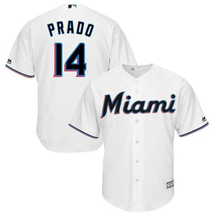 Martin Prado Miami Marlins Majestic Home 2019 Cool Base Player Jersey - White