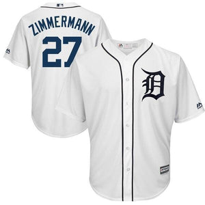 Jordan Zimmermann Detroit Tigers Majestic Home Cool Base Player Jersey – White