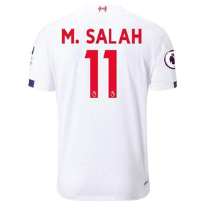 Mohamed Salah Liverpool New Balance Away Soccer Jersey 2019-20 – White