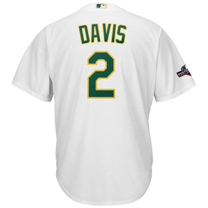 Khris Davis Oakland Athletics Majestic 2019 Postseason Official Cool Base Player Jersey - White