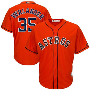 Justin Verlander Houston Astros Majestic Official Cool Base Player Jersey - Orange