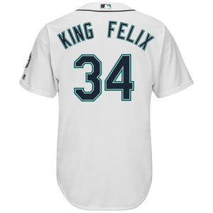 Felix Hernandez Seattle Mariners Majestic Cool Base Player Jersey - White