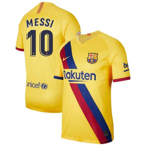 Lionel Messi Barcelona 2019/20 Away Stadium Player Jersey – Yellow